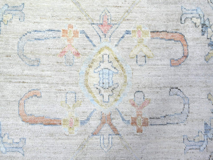 9'10" x 13'6" New Hand Knotted Ivory Wool Rectangle Oriental Rug - MOA10288058