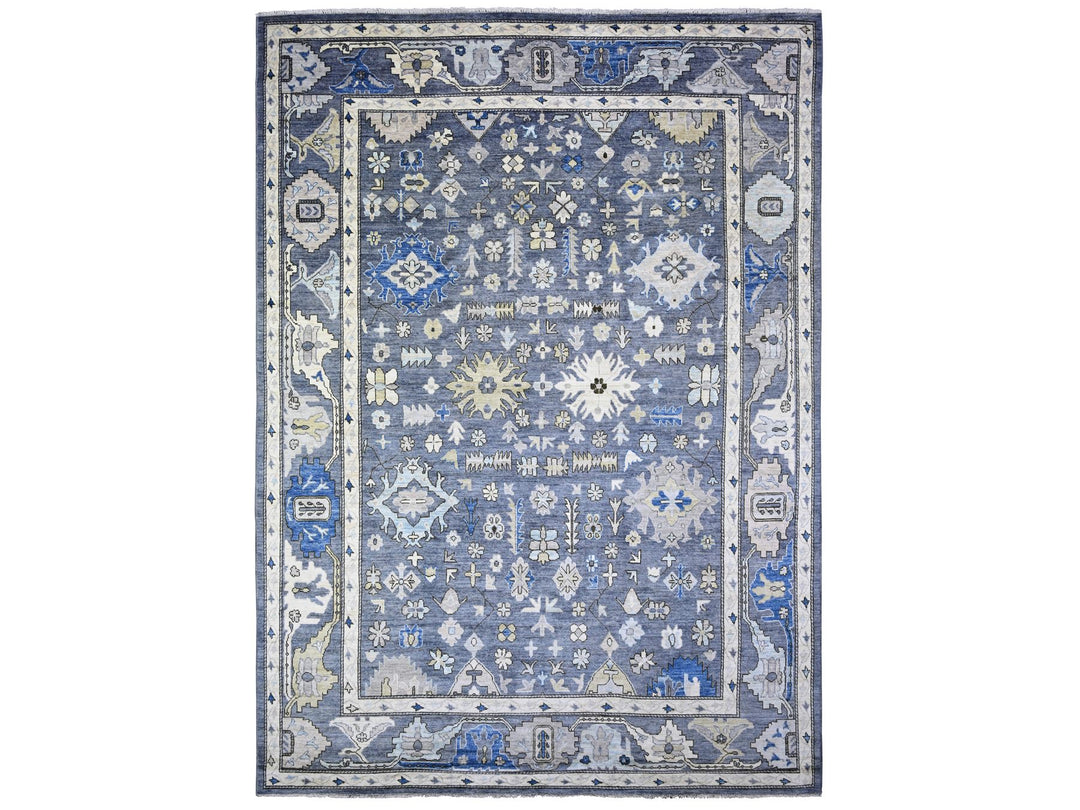 10'0" x 13'11" New Hand Knotted Grey Wool Rectangle Oriental Rug - MOA10288059