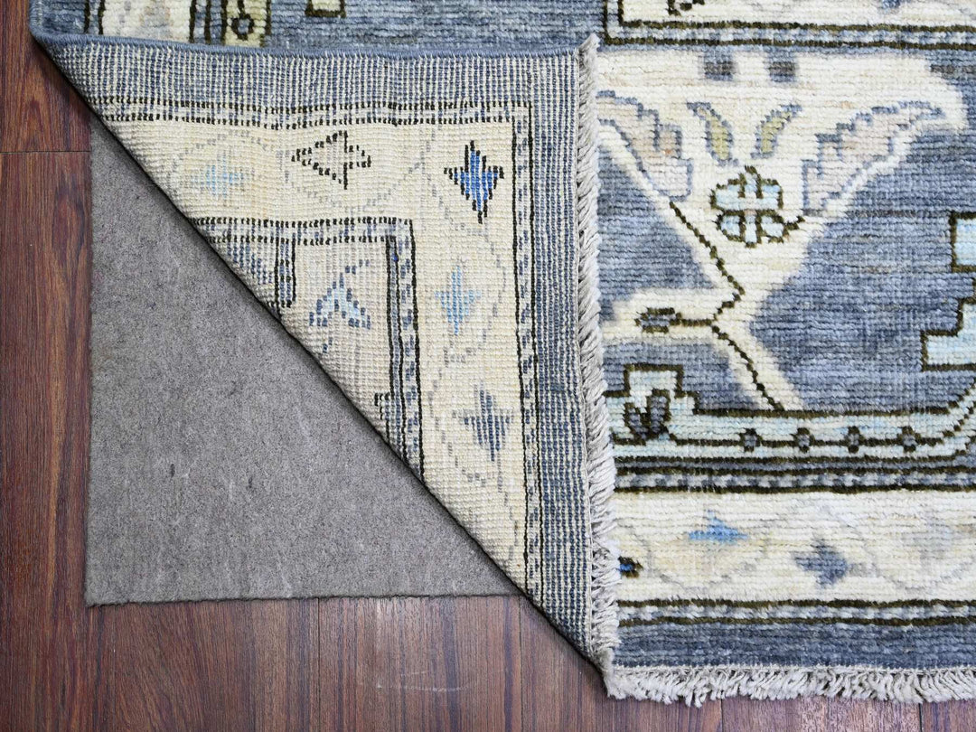 10'0" x 13'11" New Hand Knotted Grey Wool Rectangle Oriental Rug - MOA10288059
