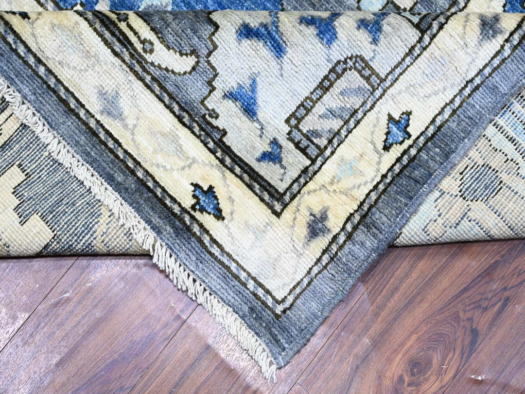 10'0" x 13'11" New Hand Knotted Grey Wool Rectangle Oriental Rug - MOA10288059