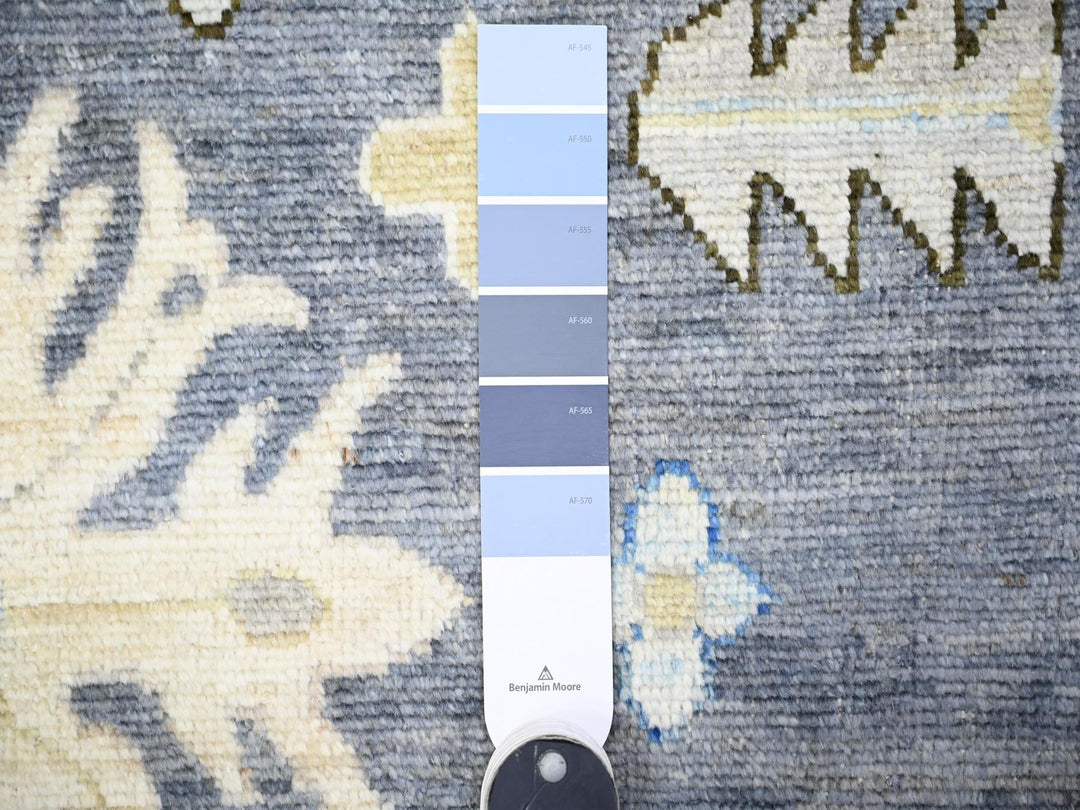 10'0" x 13'11" New Hand Knotted Grey Wool Rectangle Oriental Rug - MOA10288059