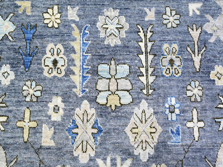 10'0" x 13'11" New Hand Knotted Grey Wool Rectangle Oriental Rug - MOA10288059
