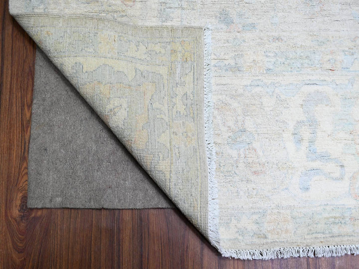9'9" x 13'8" New Hand Knotted Grey Wool Rectangle Oriental Rug - MOA10288084