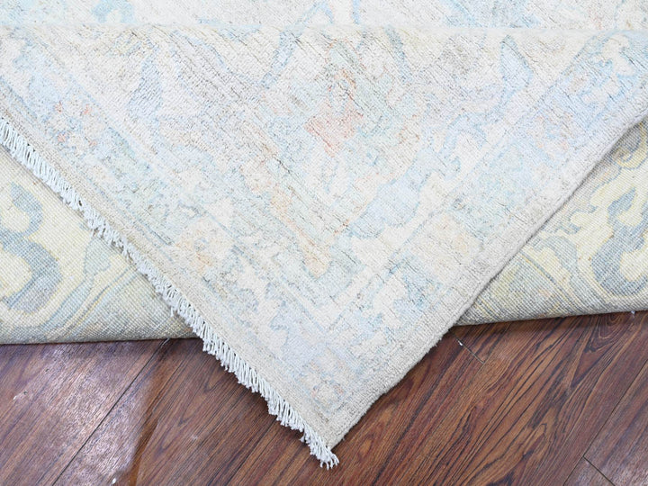 9'9" x 13'8" New Hand Knotted Grey Wool Rectangle Oriental Rug - MOA10288084