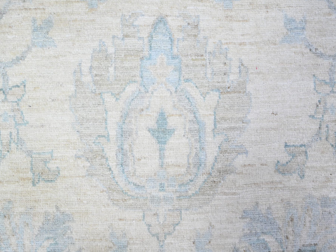 10'2" x 14'1" New Hand Knotted Ivory Wool Rectangle Oriental Rug - MOA10288085