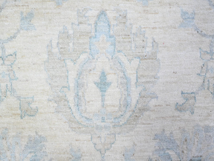 10'2" x 14'1" New Hand Knotted Ivory Wool Rectangle Oriental Rug - MOA10288085