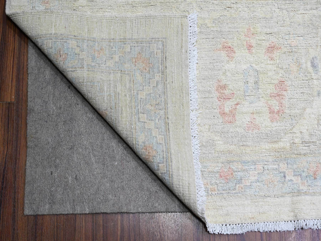 11'7" x 15'0" New Hand Knotted Ivory Wool Rectangle Oriental Rug - MOA10288088