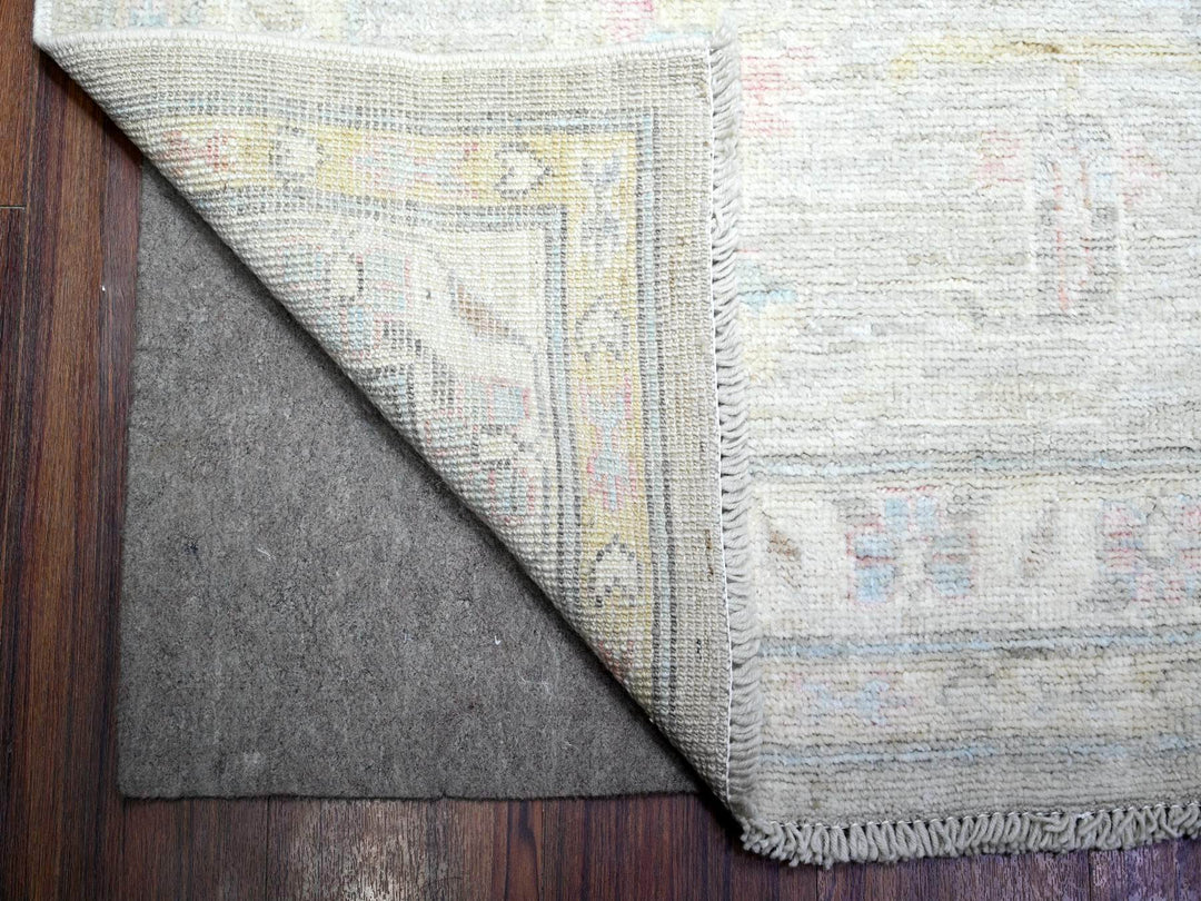 13'2" x 17'7" New Hand Knotted Grey Wool Rectangle Oriental Rug - MOA10288089