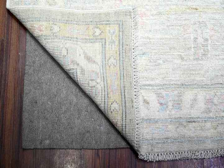 13'2" x 17'7" New Hand Knotted Grey Wool Rectangle Oriental Rug - MOA10288089