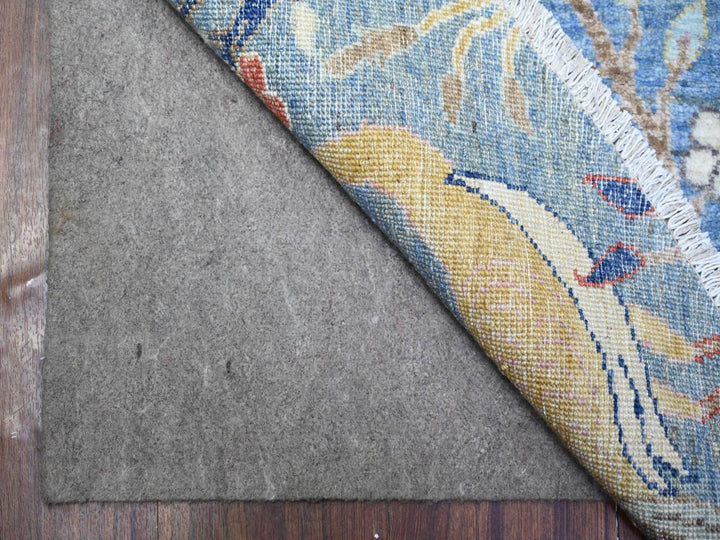 10'0" x 10'4" New Hand Knotted Blue Wool Round Oriental Rug - MOA10288093