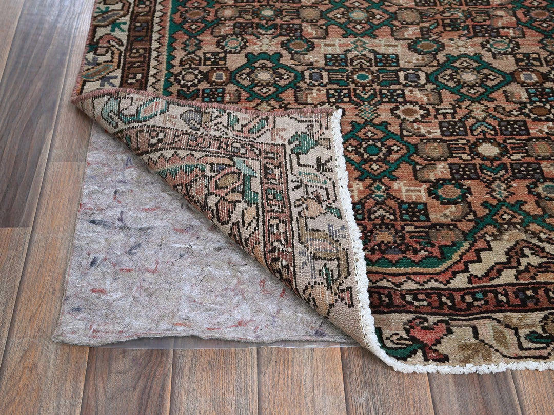 3'0" x 8'1" Vintage Hand Knotted Orange Wool Runner Oriental Rug - MOA102880