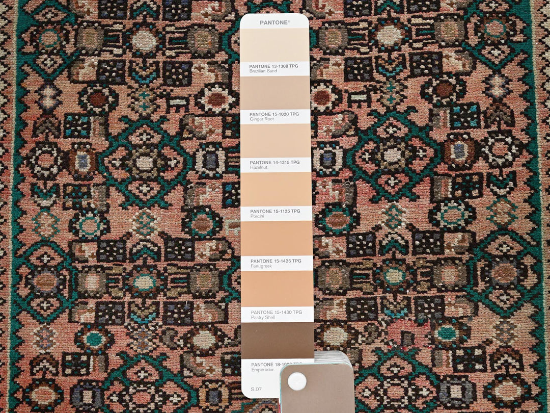 3'0" x 8'1" Vintage Hand Knotted Orange Wool Runner Oriental Rug - MOA102880