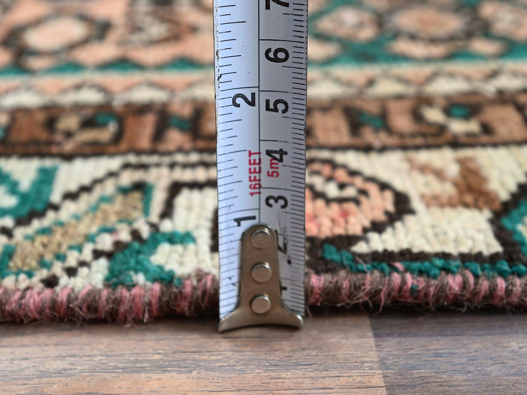 3'0" x 8'1" Vintage Hand Knotted Orange Wool Runner Oriental Rug - MOA102880