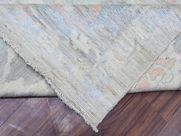11'11" x 15'5" New Hand Knotted Grey Wool Rectangle Oriental Rug - MOA10288136