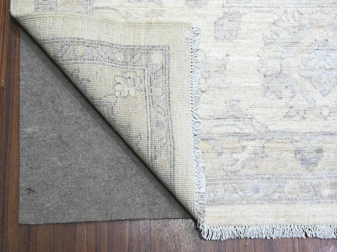 11'8" x 15'0" New Hand Knotted Ivory Wool Rectangle Oriental Rug - MOA10288140