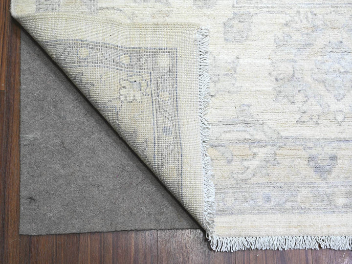 11'8" x 15'0" New Hand Knotted Ivory Wool Rectangle Oriental Rug - MOA10288140