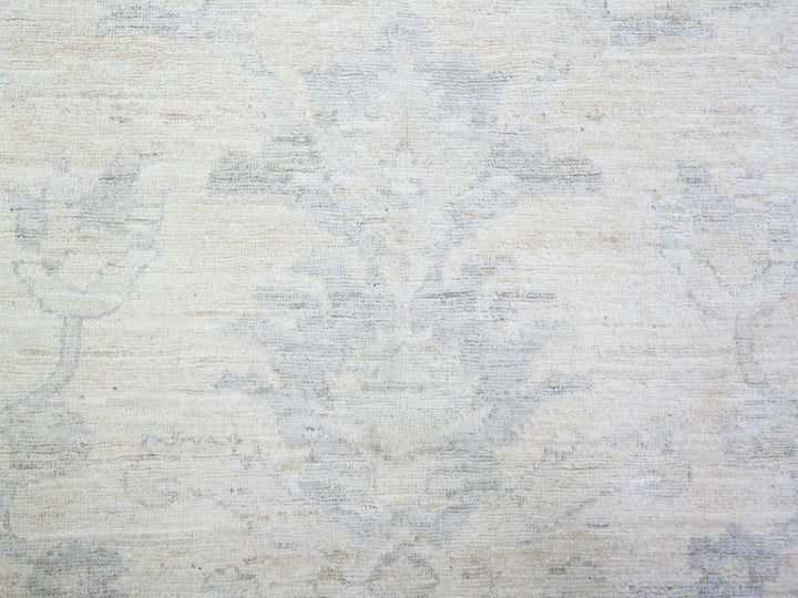 11'6" x 15'3" New Hand Knotted Ivory Wool Rectangle Oriental Rug - MOA10288141