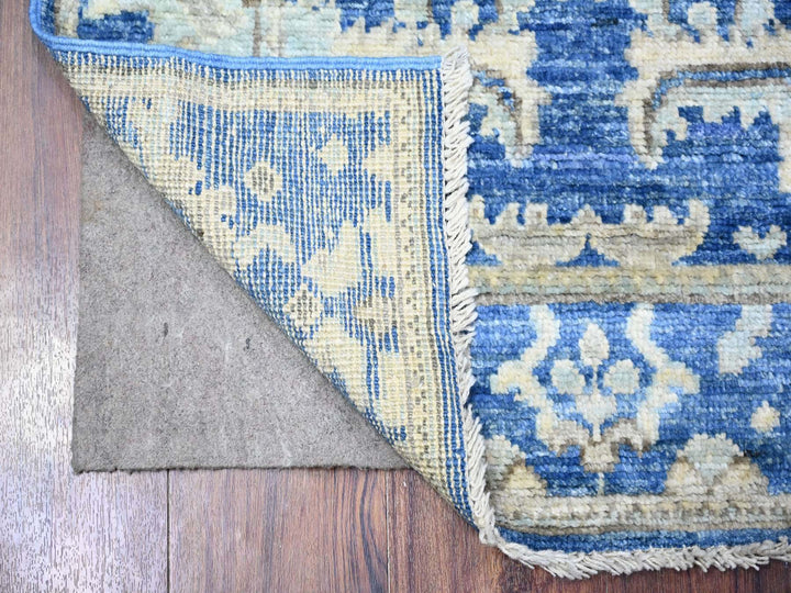 2'7" x 7'10" New Hand Knotted Blue Wool Runner Oriental Rug - MOA10288147