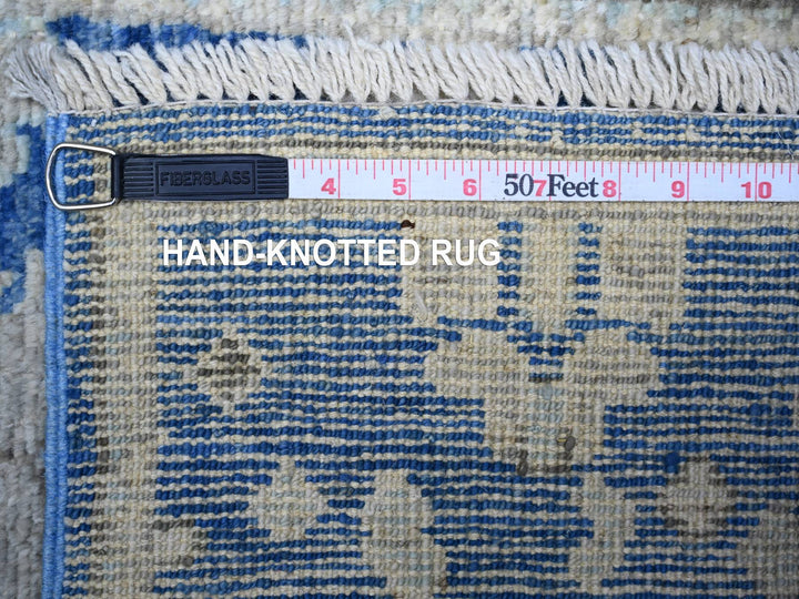 2'7" x 7'10" New Hand Knotted Blue Wool Runner Oriental Rug - MOA10288147