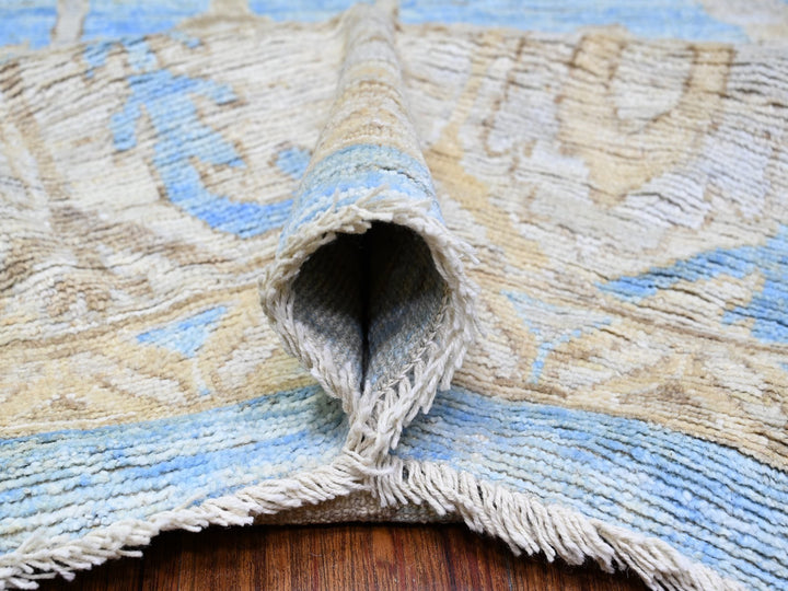 10'0" x 13'8" New Hand Knotted Blue Wool Rectangle Oriental Rug - MOA10288182
