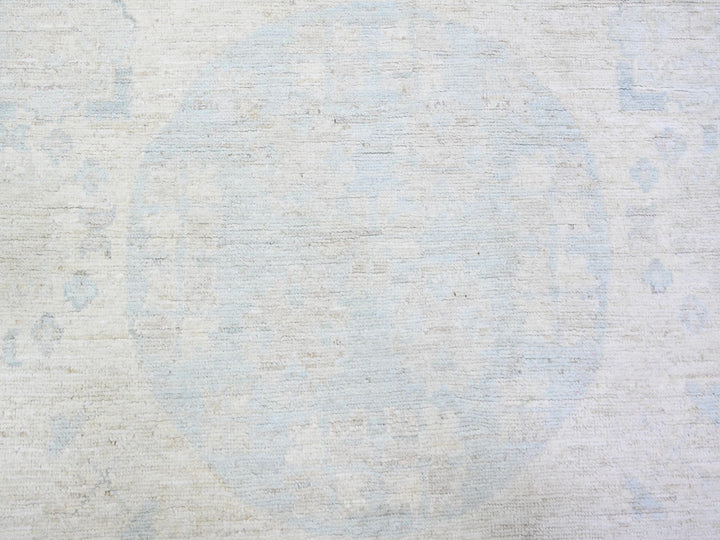 9'5" x 13'7" New Hand Knotted Ivory Wool Rectangle Oriental Rug - MOA10288186