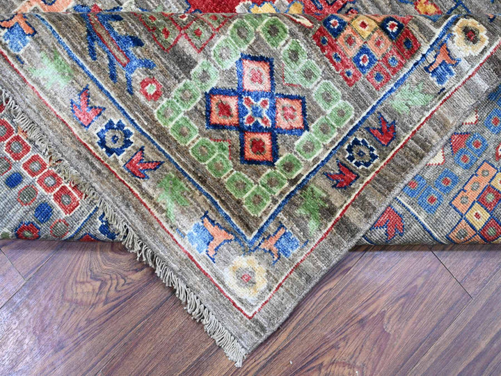 8'0" x 9'10" New Hand Knotted Grey Wool Rectangle Oriental Rug - MOA10288193
