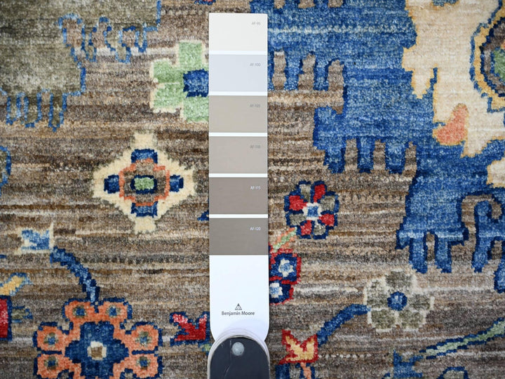 8'0" x 9'10" New Hand Knotted Grey Wool Rectangle Oriental Rug - MOA10288193