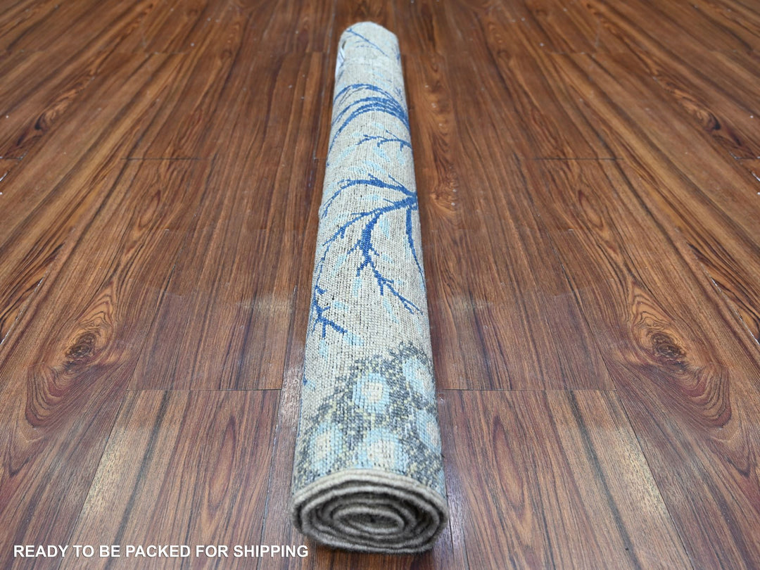 3'0" x 4'10" New Hand Knotted Grey Wool Rectangle Oriental Rug - MOA10288222
