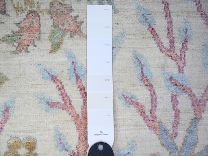 2'11" x 6'1" New Hand Knotted Ivory Wool Runner Oriental Rug - MOA10288229