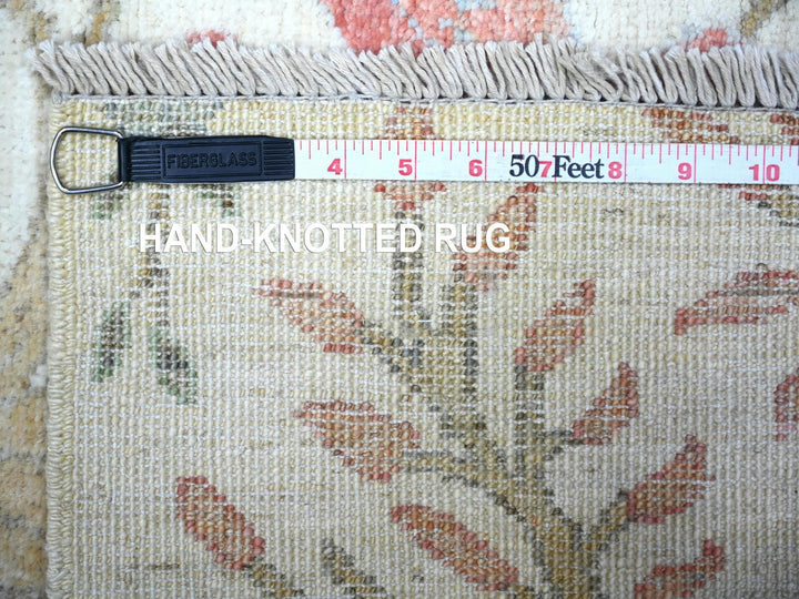 2'11" x 6'1" New Hand Knotted Ivory Wool Runner Oriental Rug - MOA10288229