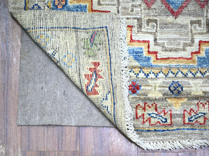 3'0" x 11'8" New Hand Knotted Grey Wool Runner Oriental Rug - MOA10288242