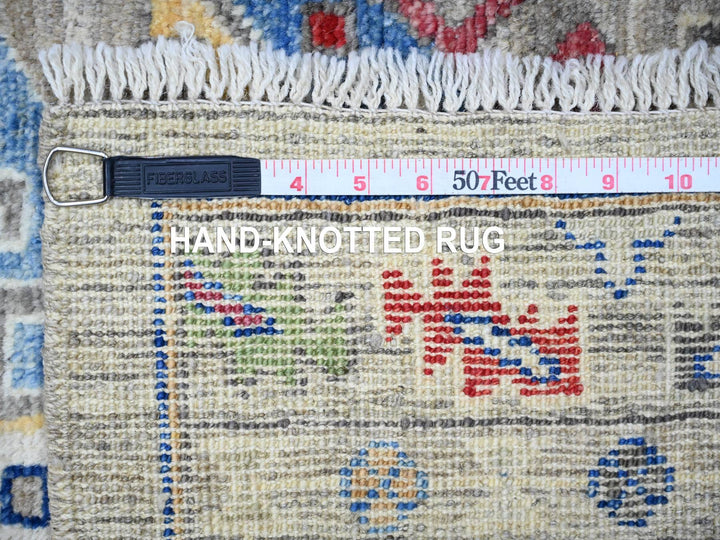 3'0" x 11'8" New Hand Knotted Grey Wool Runner Oriental Rug - MOA10288242