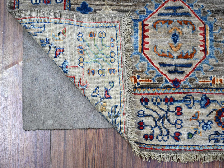 3'0" x 4'10" New Hand Knotted Grey Wool Rectangle Oriental Rug - MOA10288258