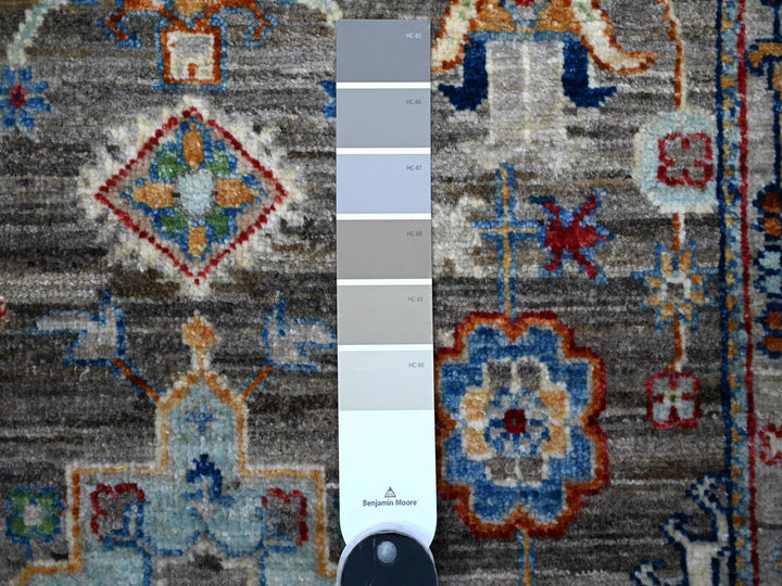 3'0" x 4'10" New Hand Knotted Grey Wool Rectangle Oriental Rug - MOA10288258