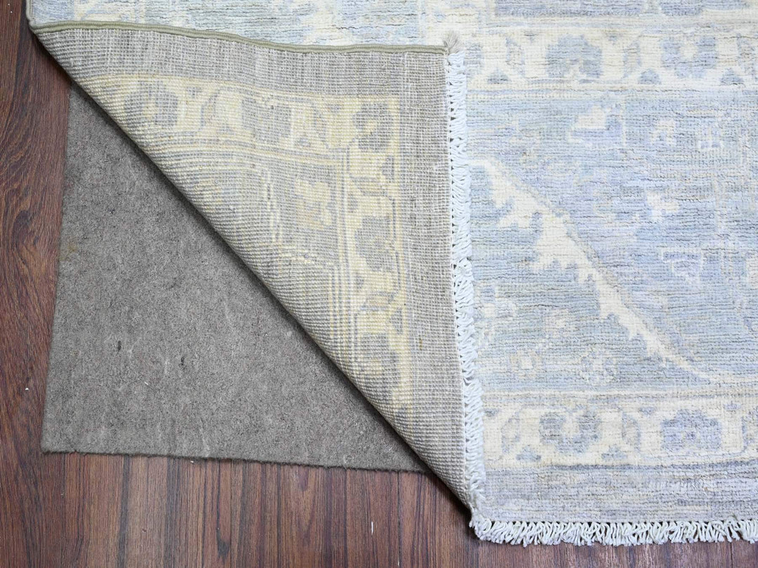 9'4" x 11'5" New Hand Knotted Grey Wool Rectangle Oriental Rug - MOA10288282