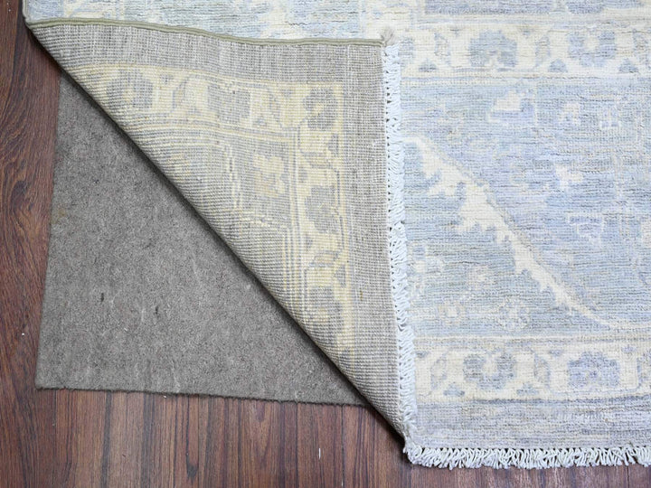 9'4" x 11'5" New Hand Knotted Grey Wool Rectangle Oriental Rug - MOA10288282