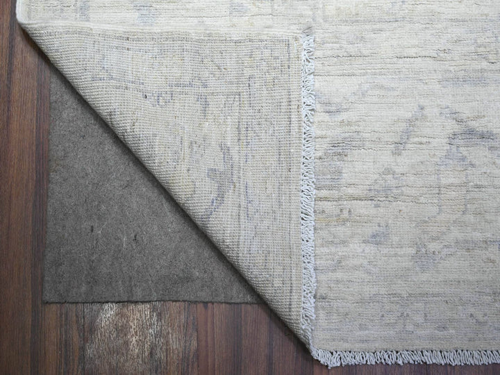 8'8" x 11'5" New Hand Knotted Ivory Wool Rectangle Oriental Rug - MOA10288297