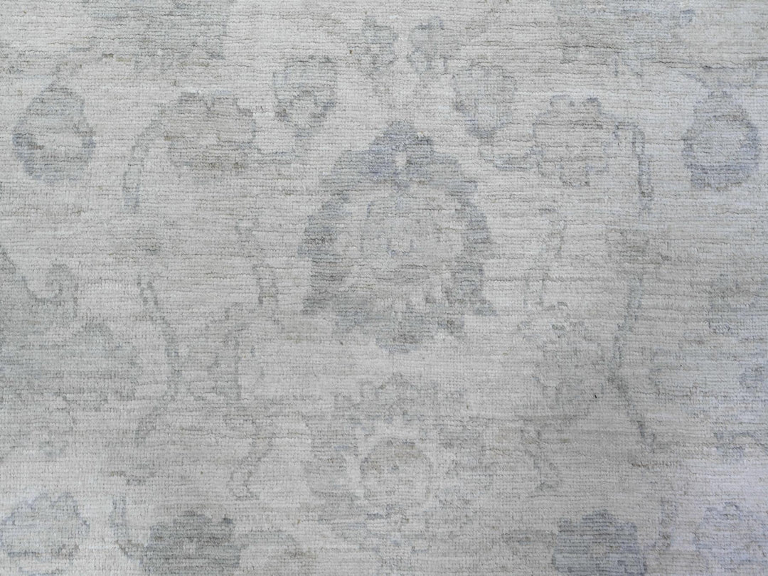 8'8" x 11'5" New Hand Knotted Ivory Wool Rectangle Oriental Rug - MOA10288297
