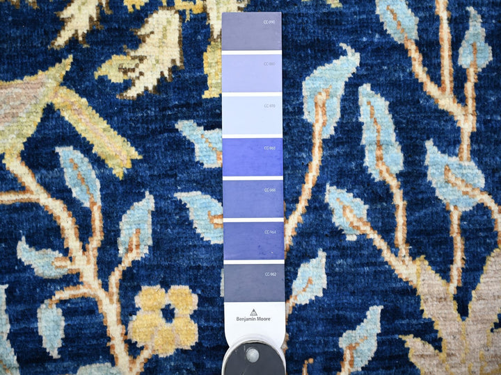 3'9" x 6'1" New Hand Knotted Blue Wool Rectangle Oriental Rug - MOA10288320
