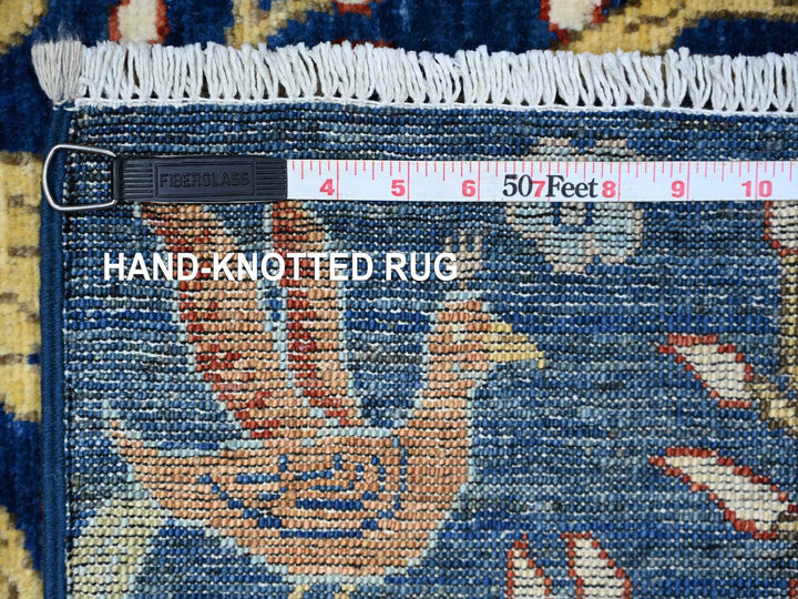 3'9" x 6'1" New Hand Knotted Blue Wool Rectangle Oriental Rug - MOA10288320