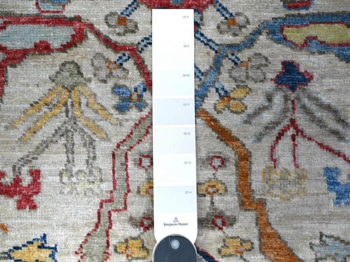 3'0" x 9'5" New Hand Knotted Grey Wool Runner Oriental Rug - MOA10288335
