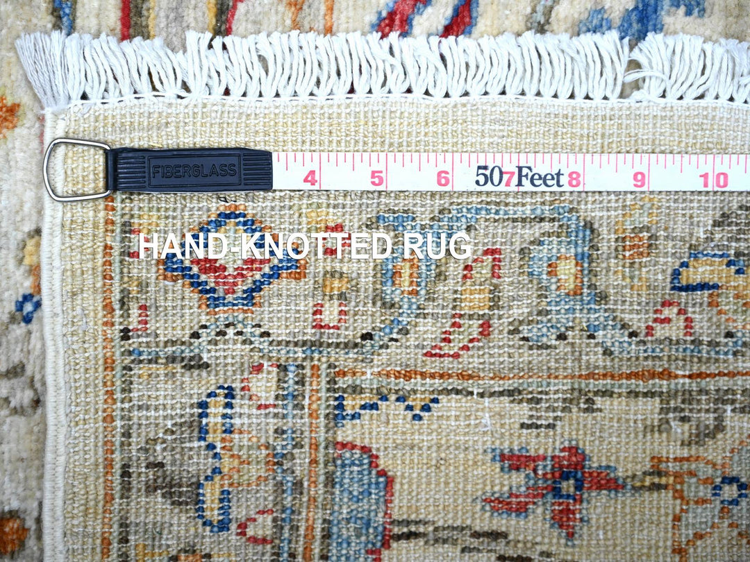 3'0" x 9'5" New Hand Knotted Grey Wool Runner Oriental Rug - MOA10288335