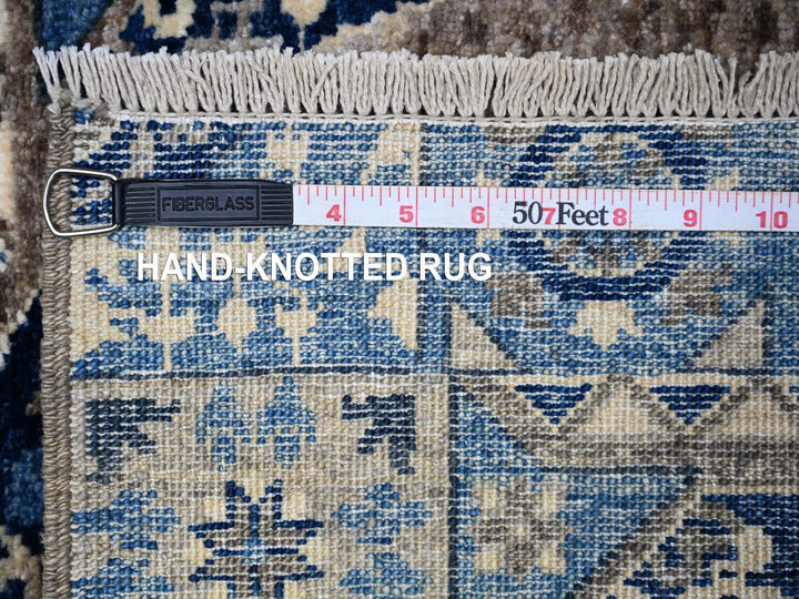 2'6" x 5'11" New Hand Knotted Blue Wool Runner Oriental Rug - MOA10288339