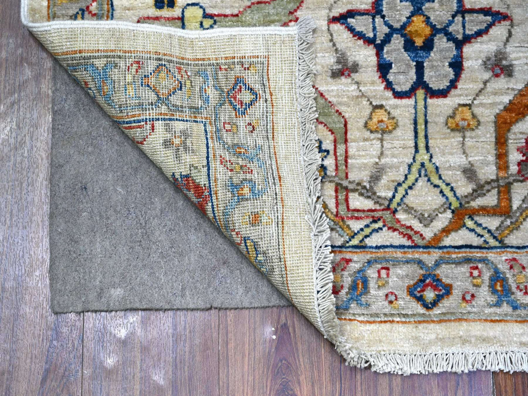 3'1" x 4'11" New Hand Knotted Grey Wool Rectangle Oriental Rug - MOA10288340