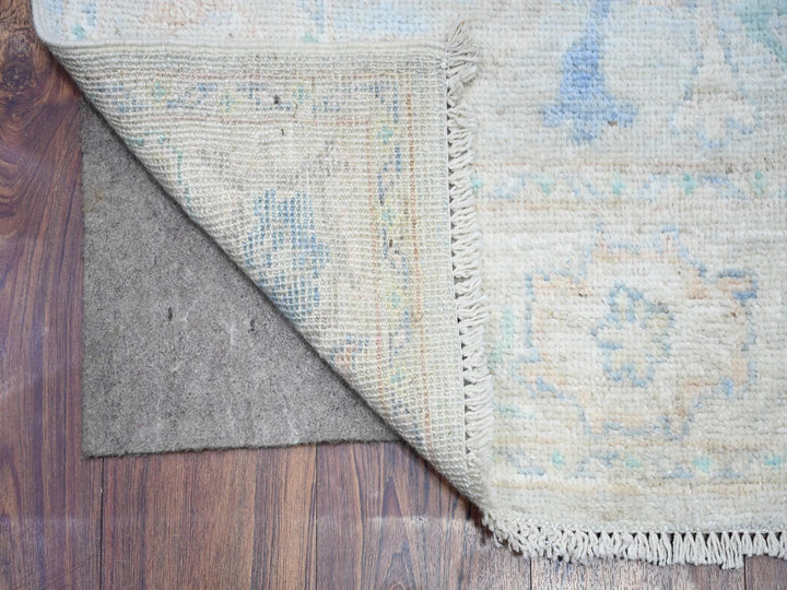 3'0" x 15'9" New Hand Knotted Grey Wool Runner Oriental Rug - MOA10288347