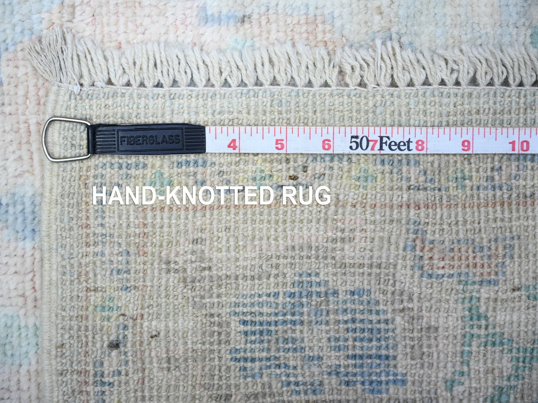3'0" x 15'9" New Hand Knotted Grey Wool Runner Oriental Rug - MOA10288347
