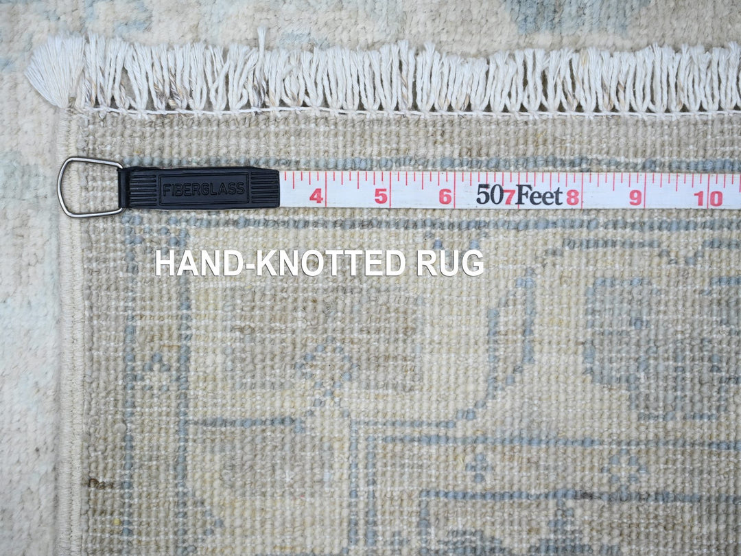 2'5" x 23'8" New Hand Knotted Grey Wool Runner Oriental Rug - MOA10288353