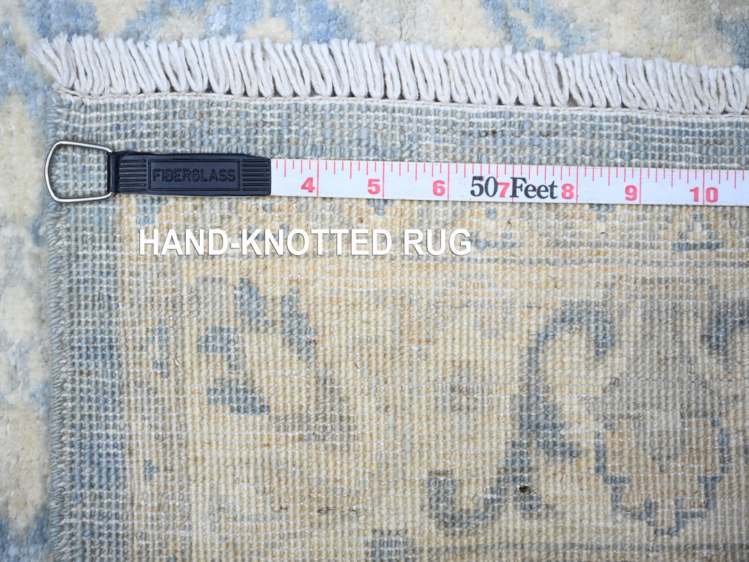 2'8" x 10'4" New Hand Knotted Blue Wool Runner Oriental Rug - MOA10288354