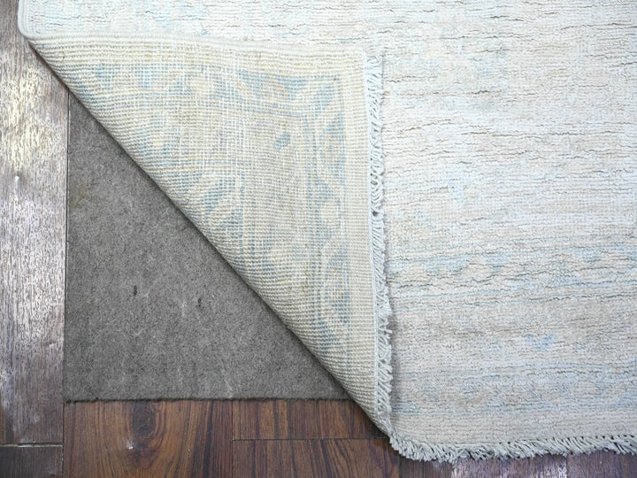 2'6" x 9'7" New Hand Knotted Grey Wool Runner Oriental Rug - MOA10288357