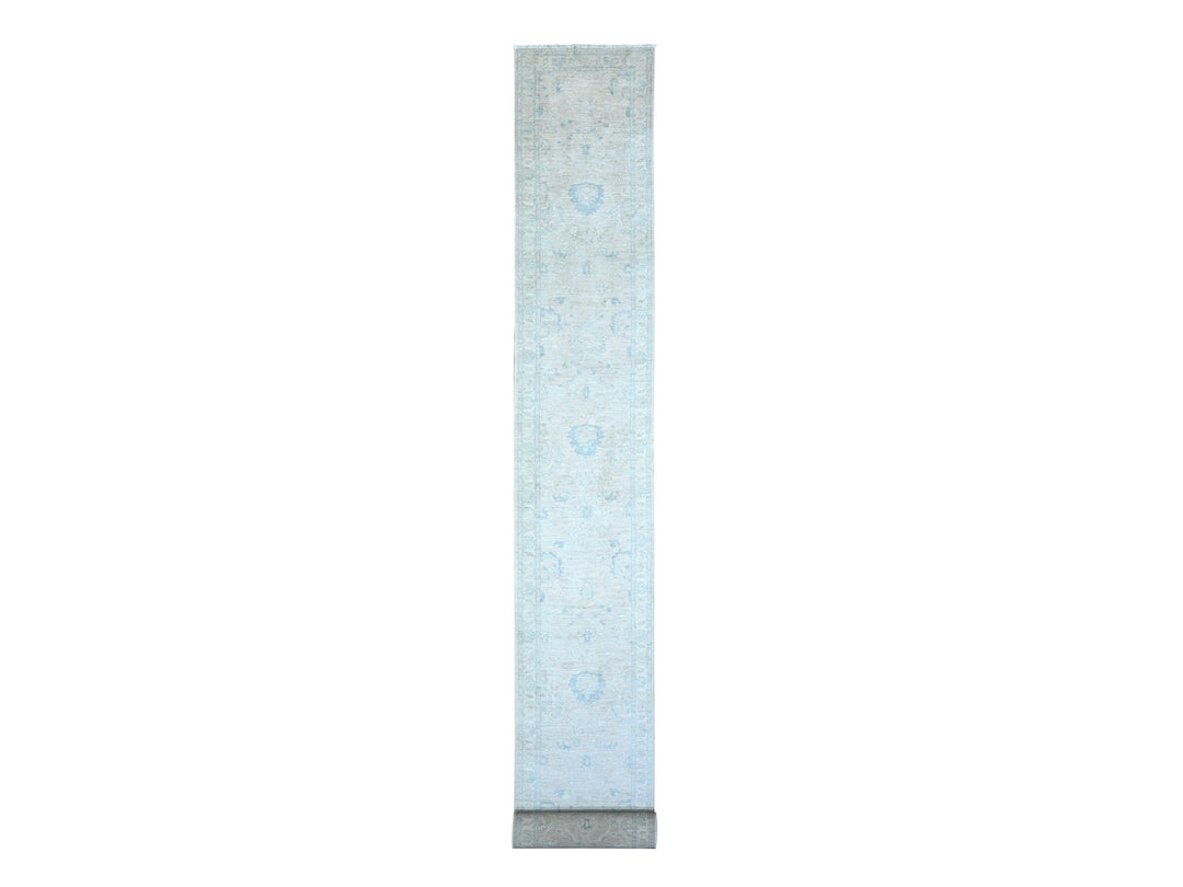 2'5" x 23'8" New Hand Knotted Beige Wool Runner Oriental Rug - MOA10288359